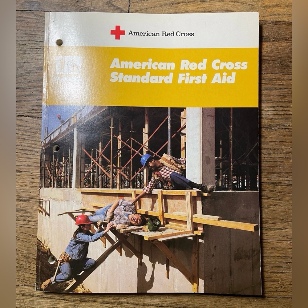 Vintage 1980s American Red Cross Standard First Aid WorkBook